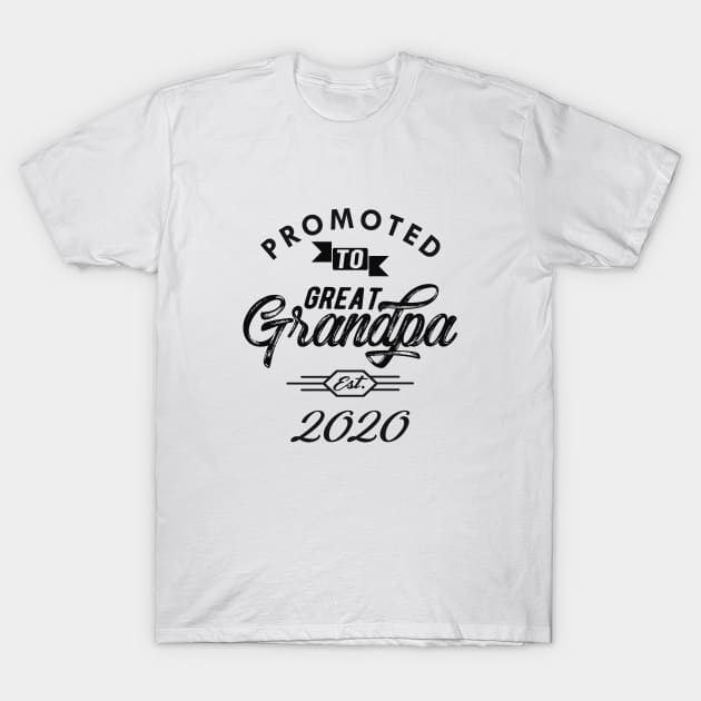 New Great Grandpa - Promoted to great grandpa est. 2020 T-Shirt by KC Happy Shop